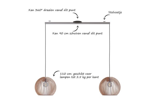 Lightswing Twin L 110 cm mat chroom