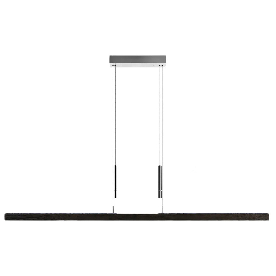 Herzblut Hanglamp Leonora Dim up-down 160 cm zwart hout