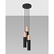 Sollux Hanglamp Pablo 3 lichts Ø 20 cm hout - zwart Sollux Hanglamp Pablo 3 lichts Ø 20 cm hout - zwart