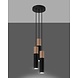 Sollux Hanglamp Pablo 3 lichts Ø 20 cm hout - zwart Sollux Hanglamp Pablo 3 lichts Ø 20 cm hout - zwart