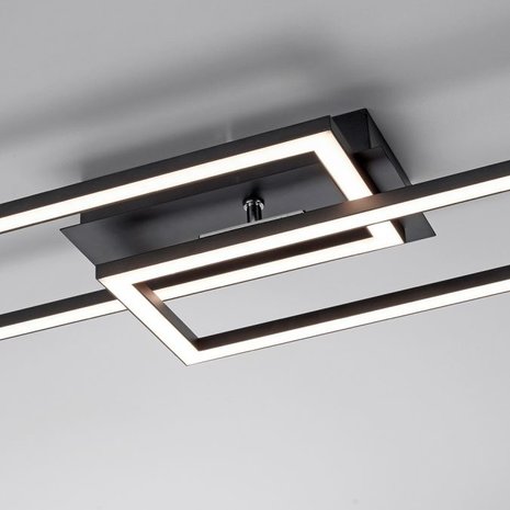 Paul Neuhaus Plafondlamp Iven 101 x 20 cm zwart Paul Neuhaus Plafondlamp Iven 101 x 20 cm zwart