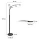 Mexlite Vloerlamp mexlite synna LED zwart Mexlite Vloerlamp mexlite synna LED zwart