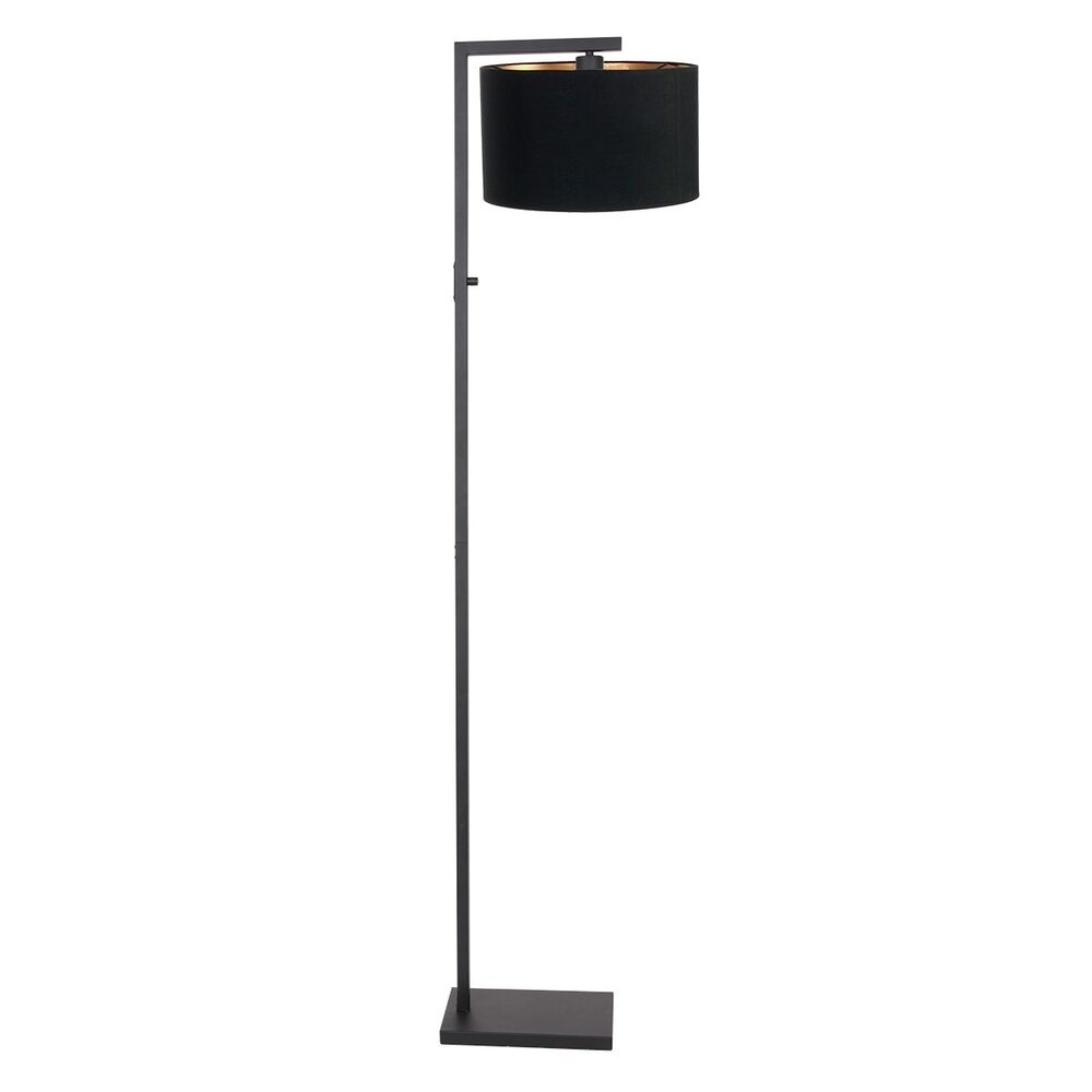Steinhauer Vloerlamp Stang H 160 cm zwarte kap - zwart Steinhauer Vloerlamp Stang H 160 cm zwarte kap - zwart