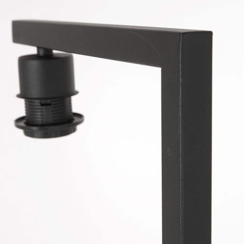 Steinhauer Vloerlamp Stang H 160 cm blauwe kap - zwart