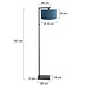 Steinhauer Vloerlamp Stang H 160 cm blauwe kap - zwart