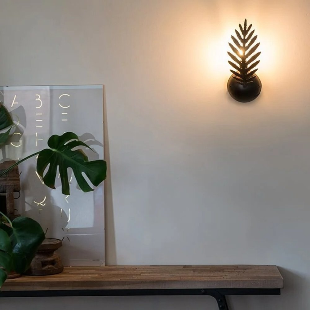 Ylumen Wandlamp Palm 1 blad H 32 cm zwart Ylumen Wandlamp Palm 1 blad H 32 cm zwart