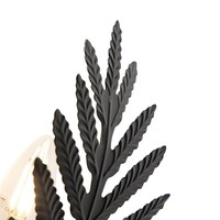 Wandlamp Palm 1 blad H 32 cm zwart