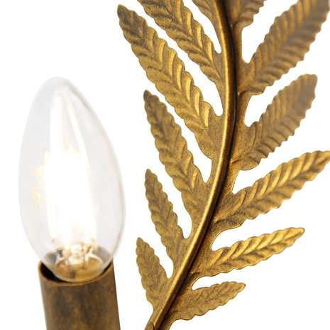 Ylumen Tafellamp Palm 1 blad H 24 cm goud bruin Ylumen Tafellamp Palm 1 blad H 24 cm goud bruin