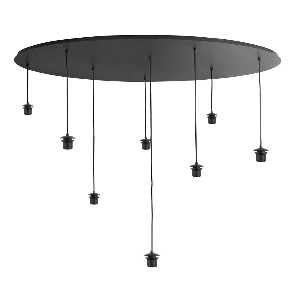 Highlight Plafondplaat 8 lichts ovaal L 140 x  B 50 cm met snoer en fittingen