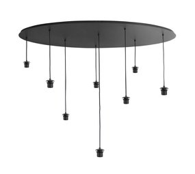 Highlight Plafondplaat 8 lichts ovaal L 140 x  B 50 cm met snoer en fittingen Highlight Plafondplaat 8 lichts ovaal L 140 x  B 50 cm met snoer en fittingen