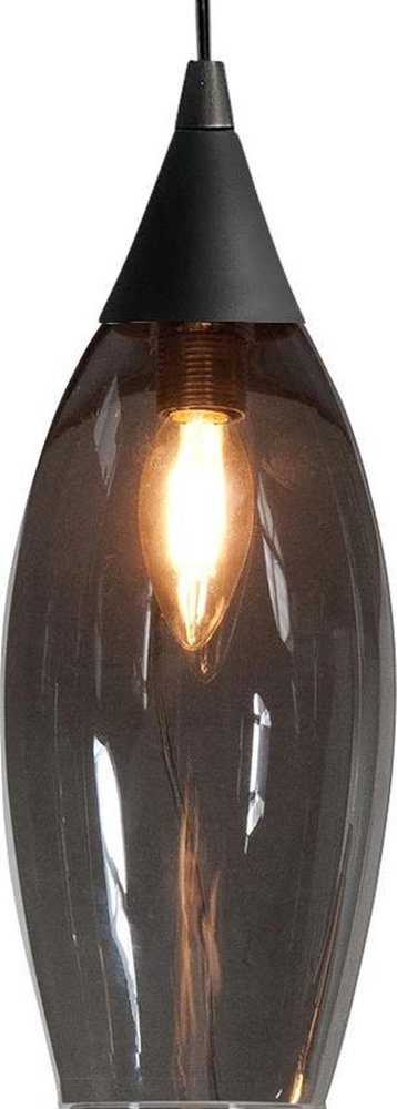 Highlight Hanglamp Cambio 8 lichts L 95 x  B 40 cm zwart Highlight Hanglamp Cambio 8 lichts L 95 x  B 40 cm zwart