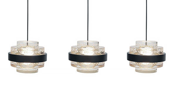 Highlight Hanglamp Dynasty 5 lichts L 105 cm clear-zwart Highlight Hanglamp Dynasty 5 lichts L 105 cm clear-zwart