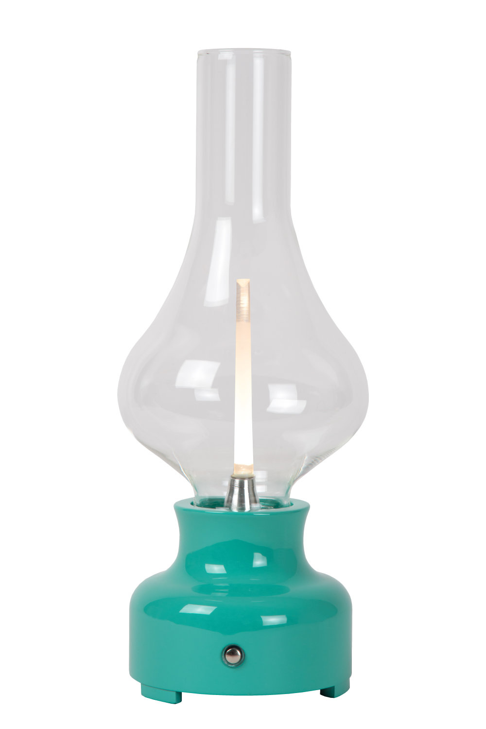 Lucide JASON Oplaadbare Tafellamp Accu-Batterij LED Dimb. 1x2W 3000K 3 StepDim Turkoois