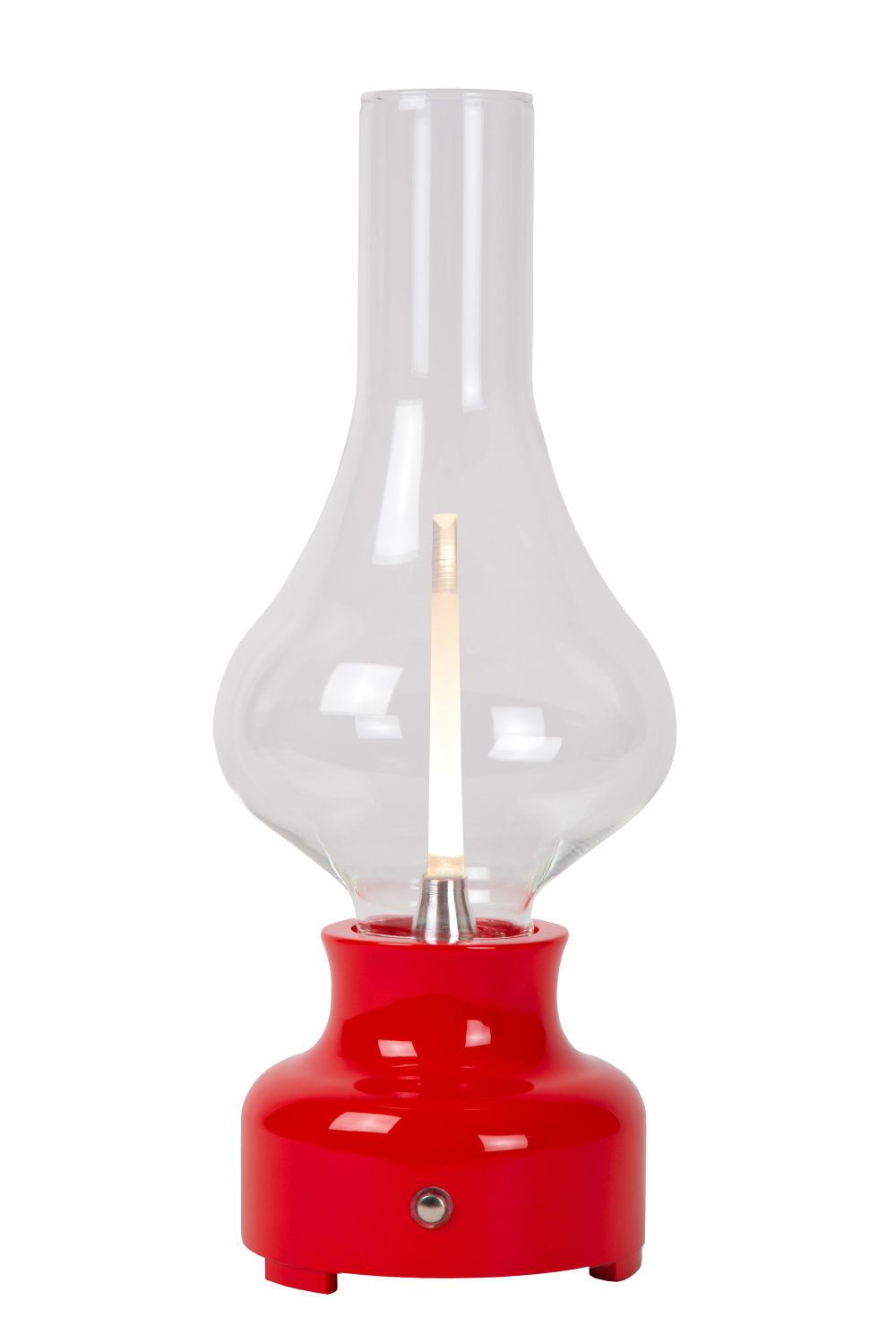 Lucide JASON Oplaadbare Tafellamp Accu-Batterij LED Dimb. 1x2W 3000K 3 StepDim Rood