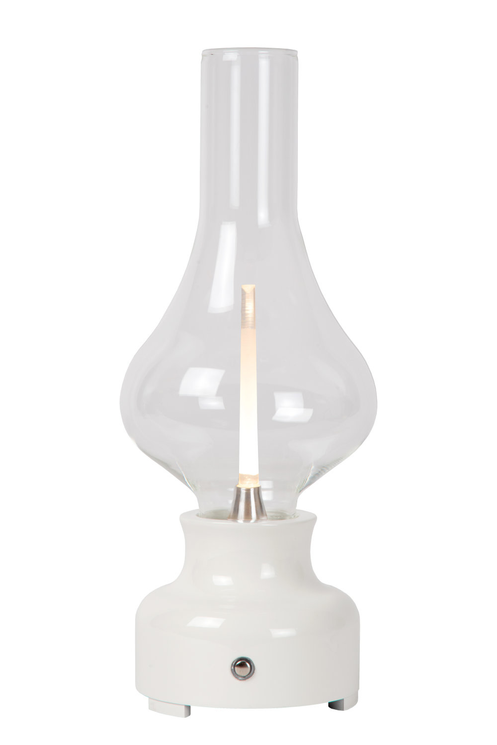 Lucide JASON Oplaadbare Tafellamp Accu-Batterij LED Dimb. 1x2W 3000K 3 StepDim Wit