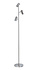 Vloerlamp Burgos 3 lichts H 160 cm mat chroom Vloerlamp Burgos 3 lichts H 160 cm mat chroom