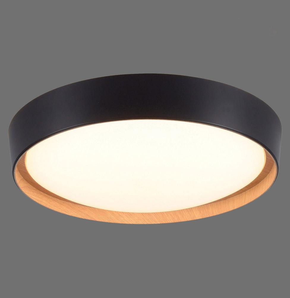 Paul Neuhaus Plafondlamp Emilia Ø 40 cm  DIM hout zwart