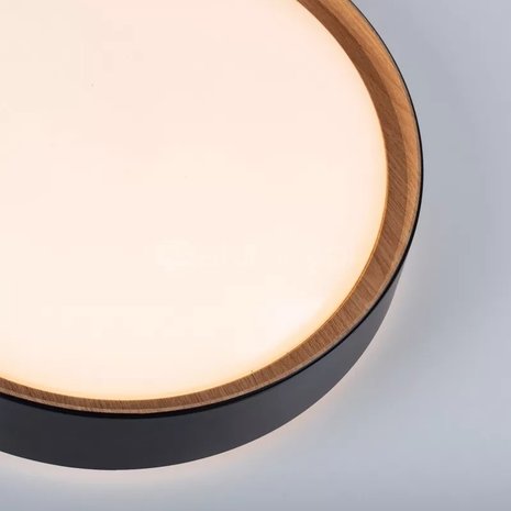 Paul Neuhaus Plafondlamp Emilia Ø 40 cm  DIM hout zwart