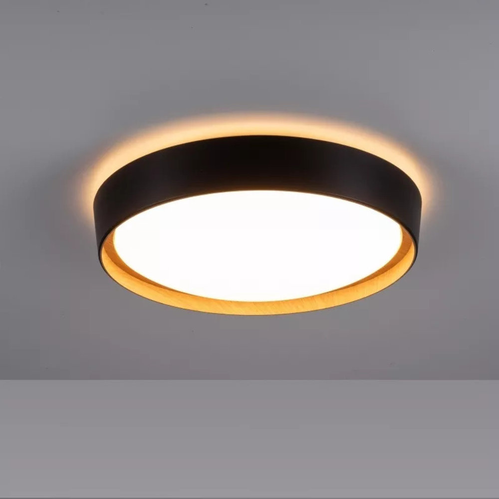 Paul Neuhaus Plafondlamp Emilia Ø 40 cm  DIM hout zwart
