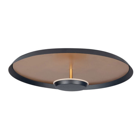 Highlight Plafondlamp Oro Ø 45 cm mat goud-zwart Highlight Plafondlamp Oro Ø 45 cm mat goud-zwart