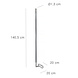 Highlight Vloerlamp Amalfi H 140 cm mat goud Highlight Vloerlamp Amalfi H 140 cm mat goud