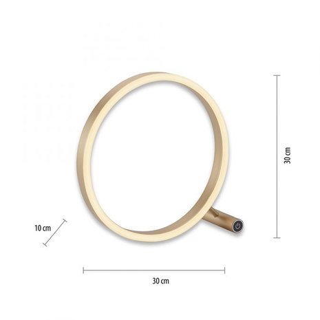 Paul Neuhaus Tafellamp Ritus Ø  30 cm mat messing Paul Neuhaus Tafellamp Ritus Ø  30 cm mat messing