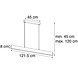 Paul Neuhaus Hanglamp Nila L 121 cm antraciet Paul Neuhaus Hanglamp Nila L 121 cm antraciet