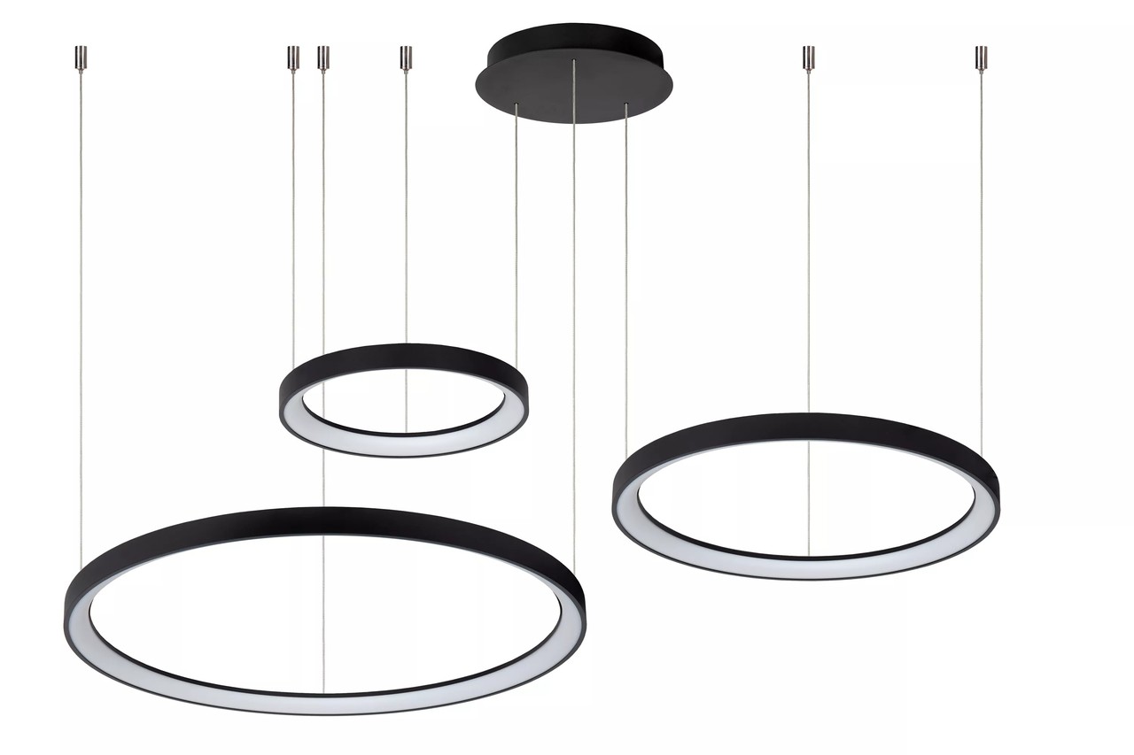 Lucide VIDAL - Hanglamp - Ø 78 cm - LED Dimb. - 1x120W 2700K - Zwart Lucide VIDAL - Hanglamp - Ø 78 cm - LED Dimb. - 1x120W 2700K - Zwart