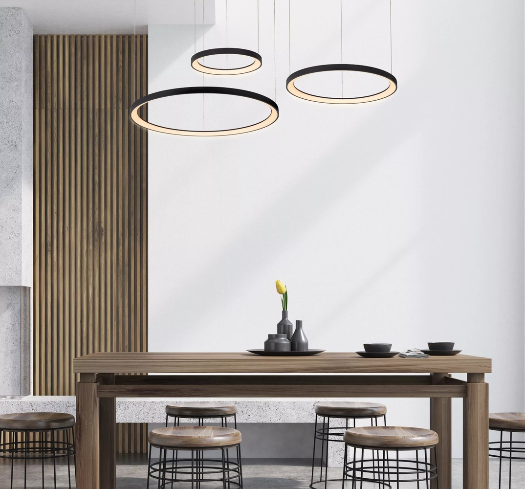 Lucide VIDAL - Hanglamp - Ø 78 cm - LED Dimb. - 1x120W 2700K - Zwart Lucide VIDAL - Hanglamp - Ø 78 cm - LED Dimb. - 1x120W 2700K - Zwart