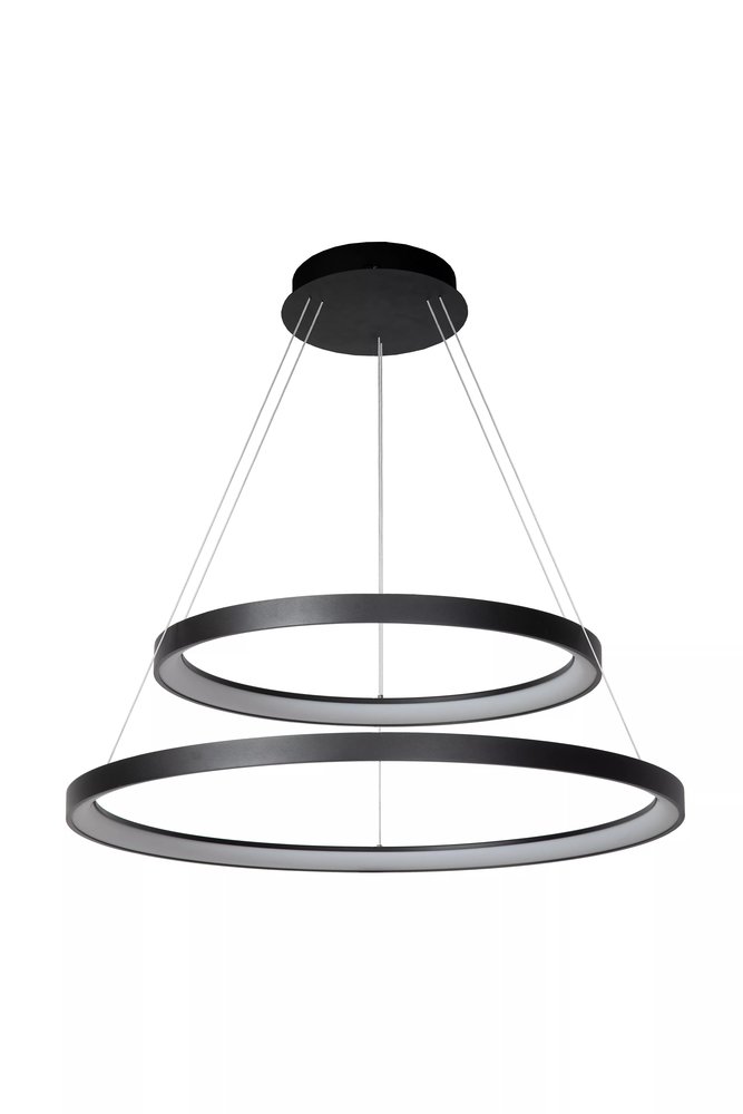 Lucide VIDAL - Hanglamp - Ø 78 cm - LED Dimb. - 1x92W 2700K - Zwart