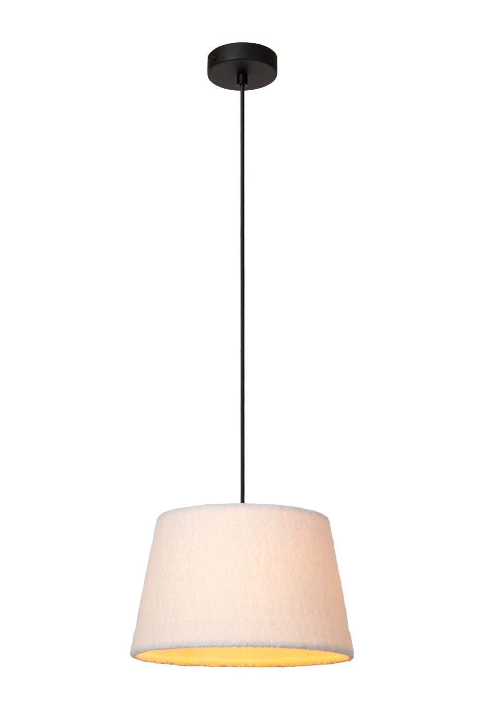 Lucide WOOLLY - Hanglamp - Ø 28 cm - 1xE27 - Beige