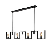 Ylumen Hanglamp Row 7 lichts L 158 cm zwart Ylumen Hanglamp Row 7 lichts L 158 cm zwart