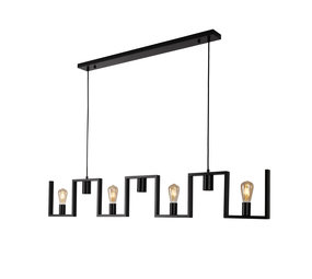 Ylumen Hanglamp Row 7 lichts L 158 cm zwart Ylumen Hanglamp Row 7 lichts L 158 cm zwart