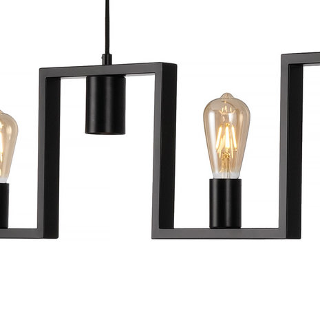 Ylumen Hanglamp Row 7 lichts L 158 cm zwart