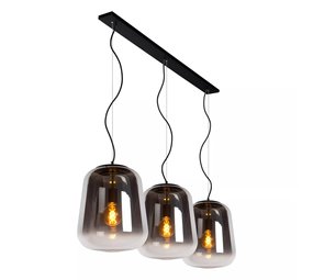 Lucide GLORIO - Hanglamp - 3xE27 - Zwart