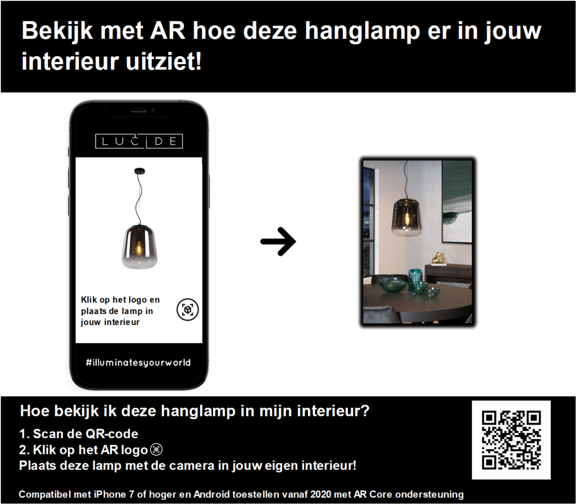 Lucide GLORIO - Hanglamp - Ø 32 cm - 1xE27 - Zwart Lucide GLORIO - Hanglamp - Ø 32 cm - 1xE27 - Zwart