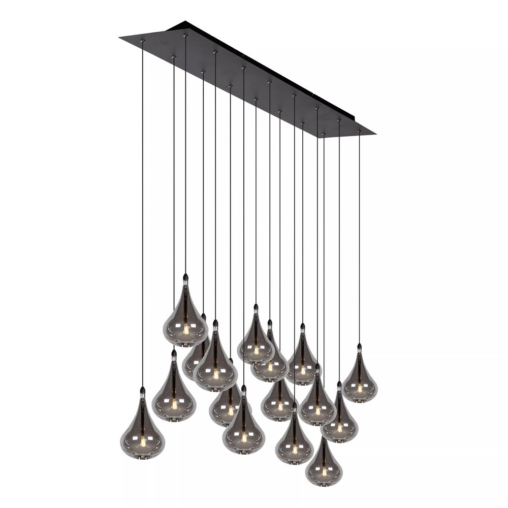 Lucide TEARS - Hanglamp - LED Dimb. - G4 - 16x1,5W 3000K - Zwart Lucide TEARS - Hanglamp - LED Dimb. - G4 - 16x1,5W 3000K - Zwart