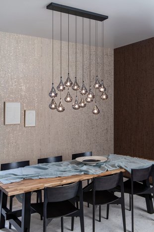 Lucide TEARS - Hanglamp - LED Dimb. - G4 - 16x1,5W 3000K - Zwart Lucide TEARS - Hanglamp - LED Dimb. - G4 - 16x1,5W 3000K - Zwart