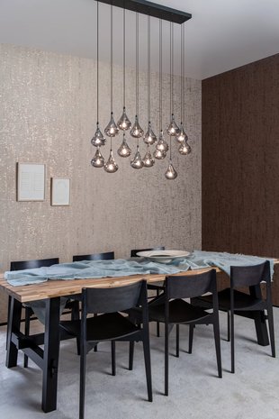 Lucide TEARS - Hanglamp - LED Dimb. - G4 - 16x1,5W 3000K - Zwart Lucide TEARS - Hanglamp - LED Dimb. - G4 - 16x1,5W 3000K - Zwart