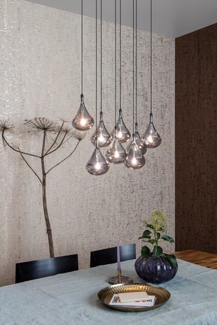 Lucide TEARS - Hanglamp - LED Dimb. - G4 - 8x1,5W 3000K - Zwart Lucide TEARS - Hanglamp - LED Dimb. - G4 - 8x1,5W 3000K - Zwart