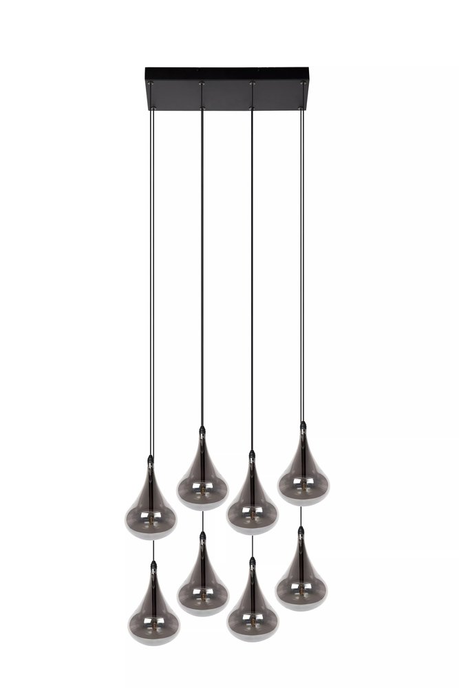 Lucide TEARS - Hanglamp - LED Dimb. - G4 - 8x1,5W 3000K - Zwart Lucide TEARS - Hanglamp - LED Dimb. - G4 - 8x1,5W 3000K - Zwart