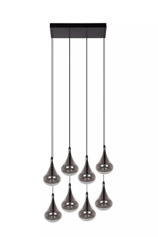Lucide TEARS - Hanglamp - LED Dimb. - G4 - 8x1,5W 3000K - Zwart Lucide TEARS - Hanglamp - LED Dimb. - G4 - 8x1,5W 3000K - Zwart