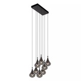 Lucide TEARS - Hanglamp - LED Dimb. - G4 - 8x1,5W 3000K - Zwart