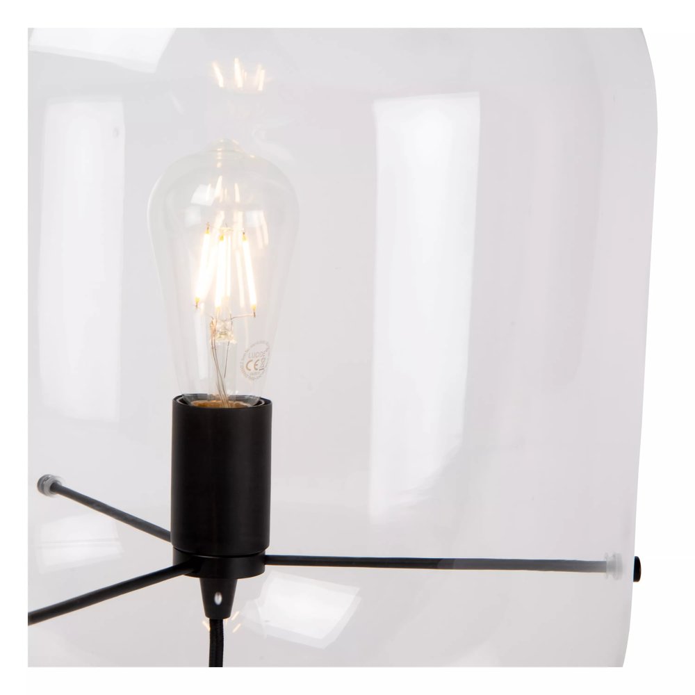 Lucide VITRO - Tafellamp - Ø 35 cm - 1xE27 - Transparant Lucide VITRO - Tafellamp - Ø 35 cm - 1xE27 - Transparant