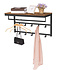 Kapstok Wesly B 80 cm H 42 cm bruin zwart Kapstok Wesly B 80 cm H 42 cm bruin zwart