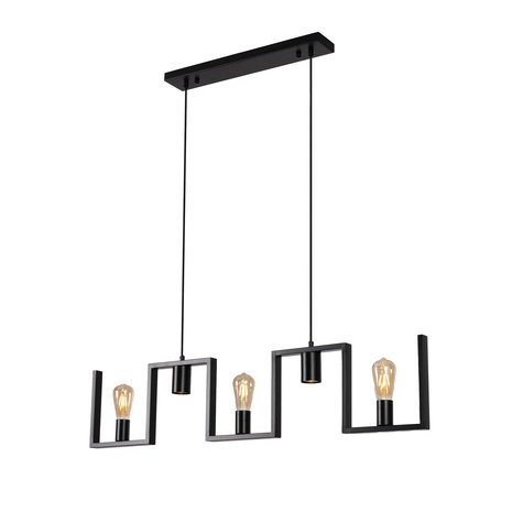 Ylumen Hanglamp Row 5 lichts L 112 cm zwart Ylumen Hanglamp Row 5 lichts L 112 cm zwart