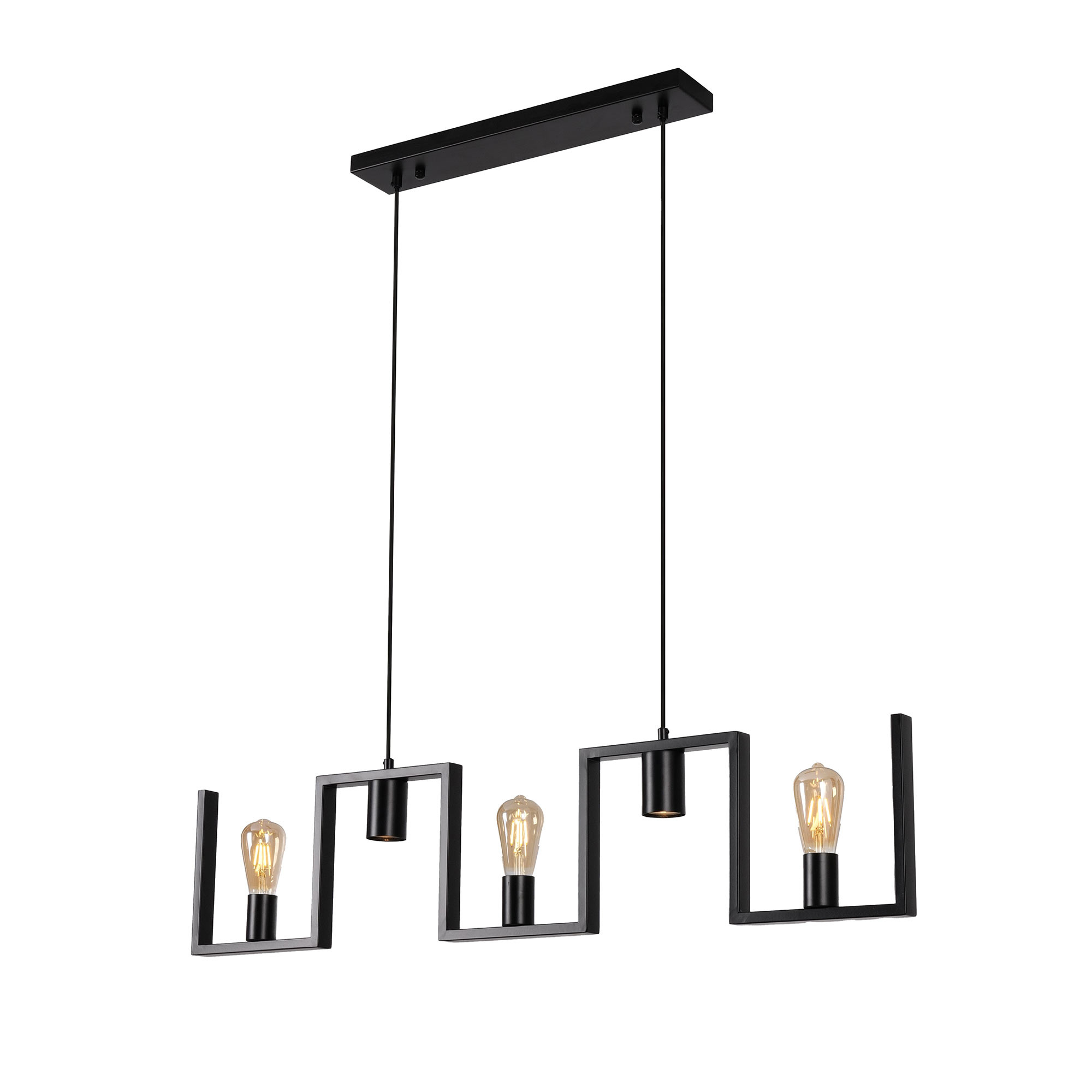 Ylumen Hanglamp Row 5 lichts L 112 cm zwart