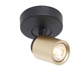 Freelight Spot Razza 1 lichts GU10 zwart goud Freelight Spot Razza 1 lichts GU10 zwart goud