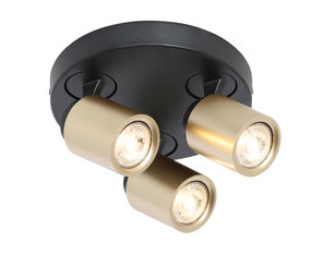 Freelight Spot Razza 3 lichts Ø 21 cm GU10 zwart goud Freelight Spot Razza 3 lichts Ø 21 cm GU10 zwart goud