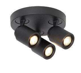 Freelight Spot Razza 3 lichts Ø 21 cm GU10 zwart